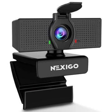 NexiGo N60 1080P Web Camera, HD Webcam with Microphone & Privacy Cover, 110° Wide Angle for Zoom Skype Teams OBS, Conferencing & Video Calling - Imported from UK